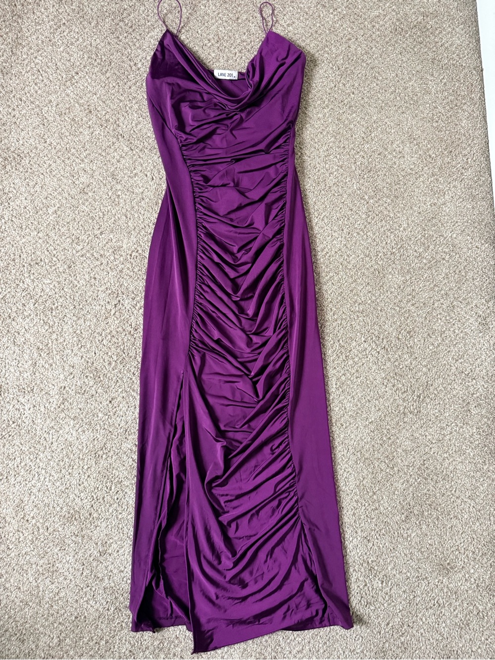 Purple Ruched MaxiDress